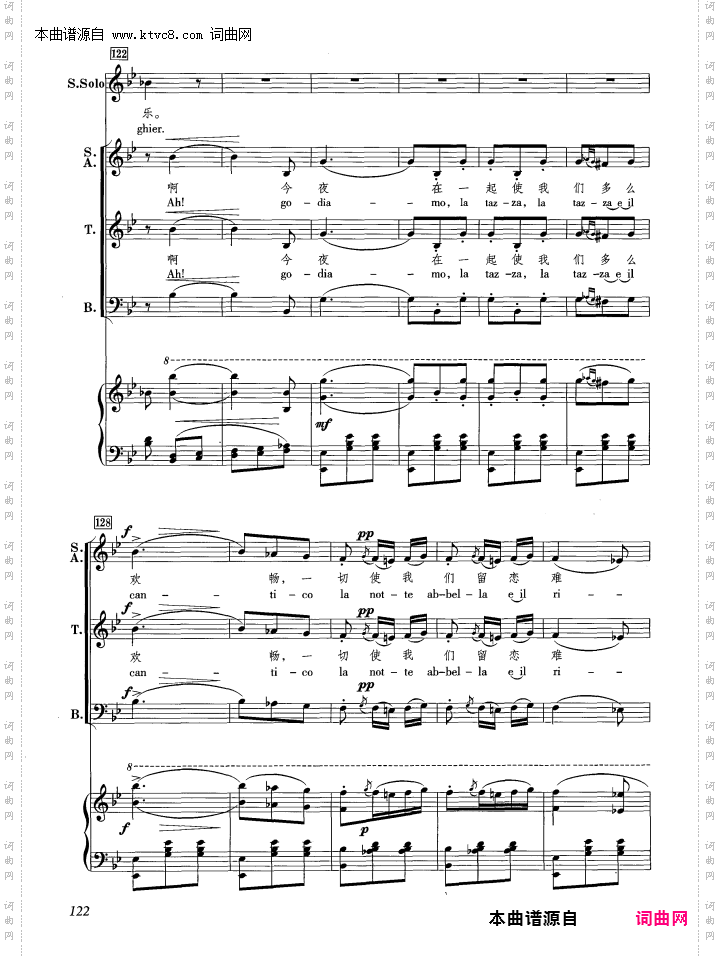 饮酒歌_【意】 正谱 合唱 