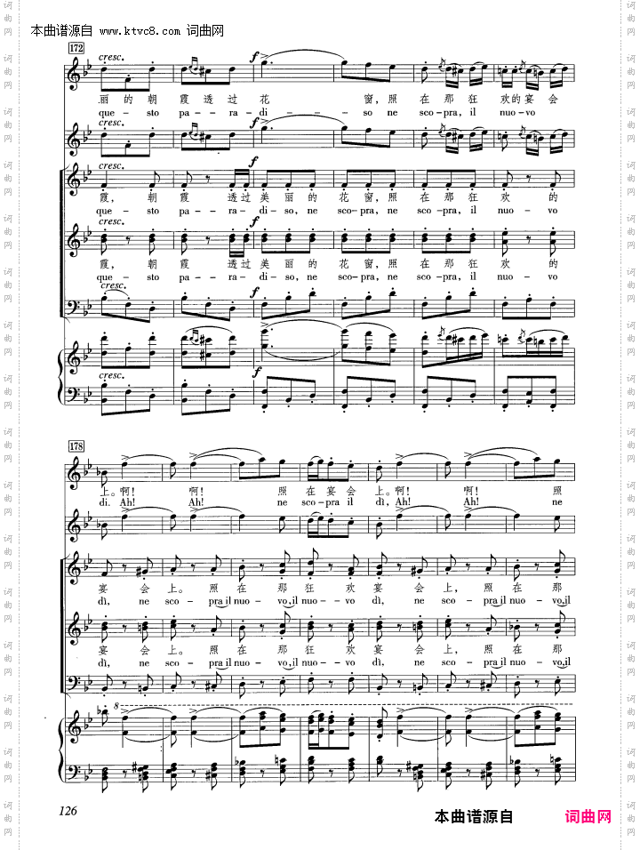 饮酒歌_【意】 正谱 合唱 