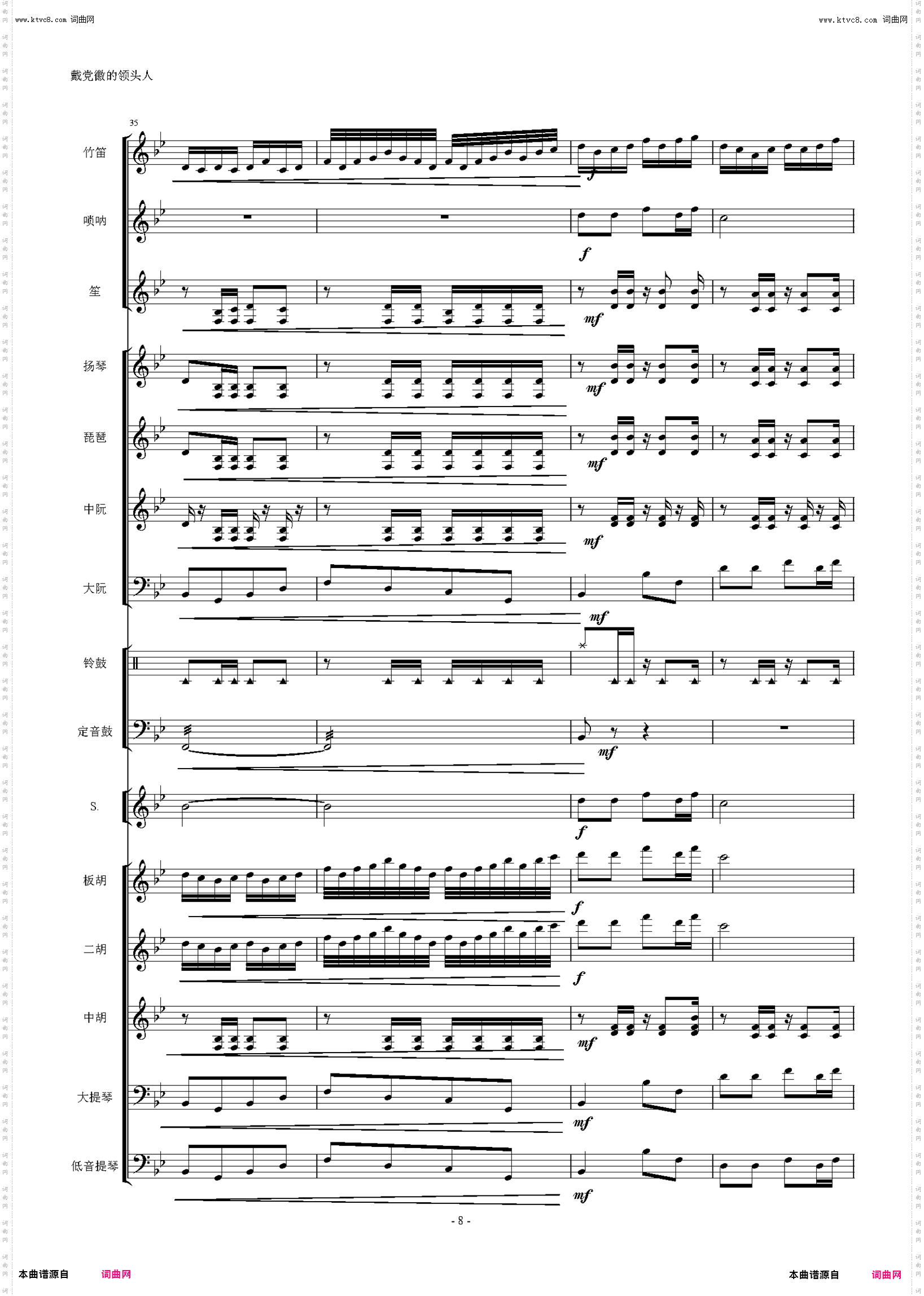 戴党徽的领头人