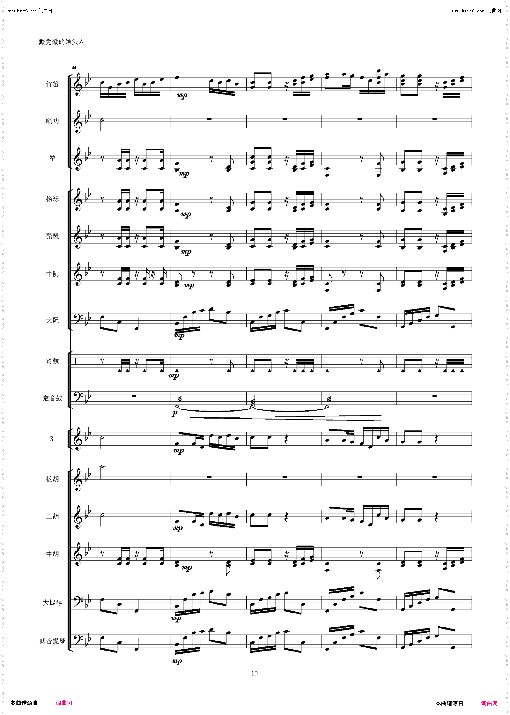 戴党徽的领头人