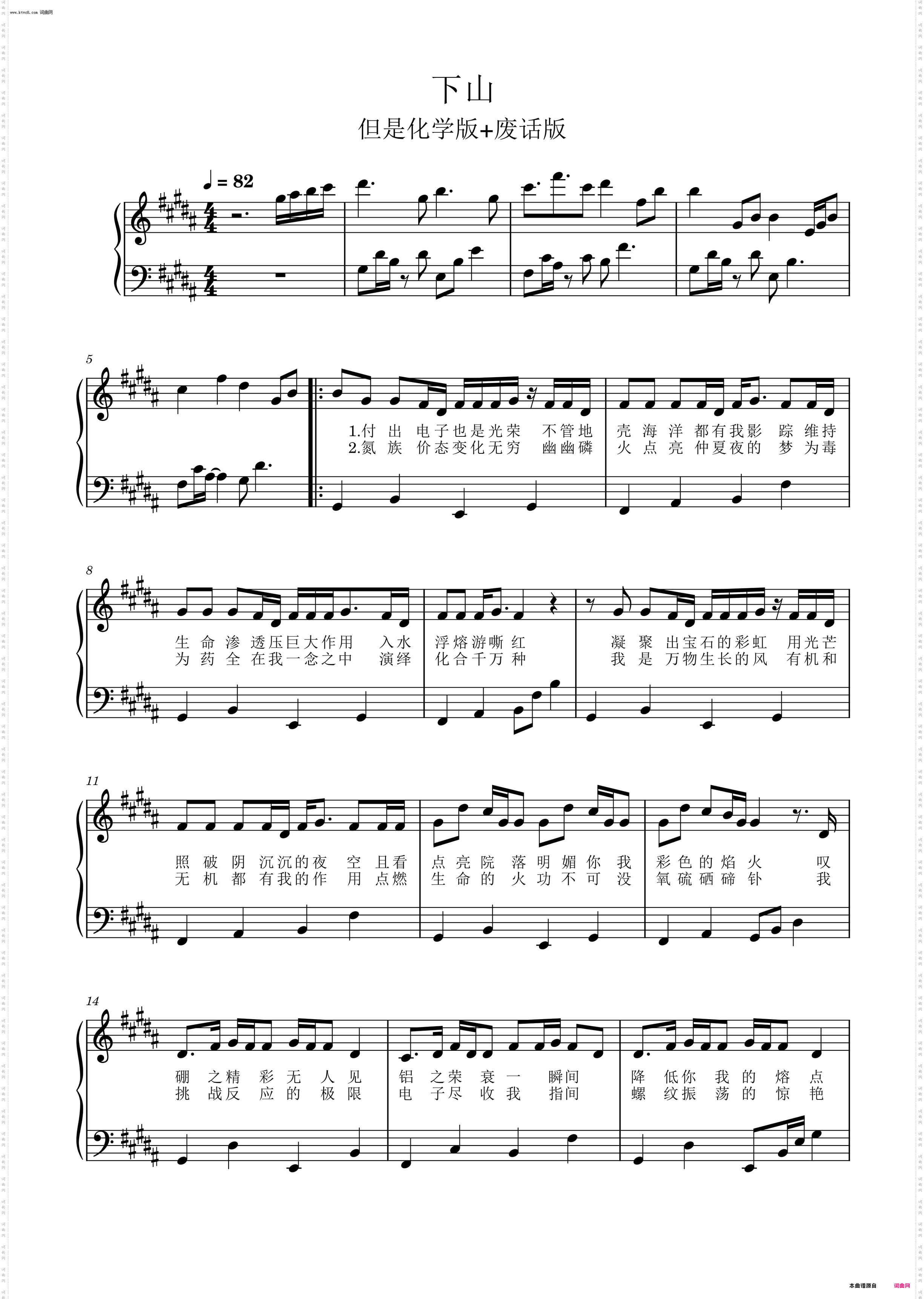下山_但是化学版+废话版