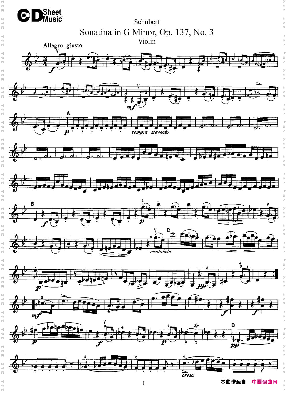 ViolinSonatinainGminorOp.137No.3