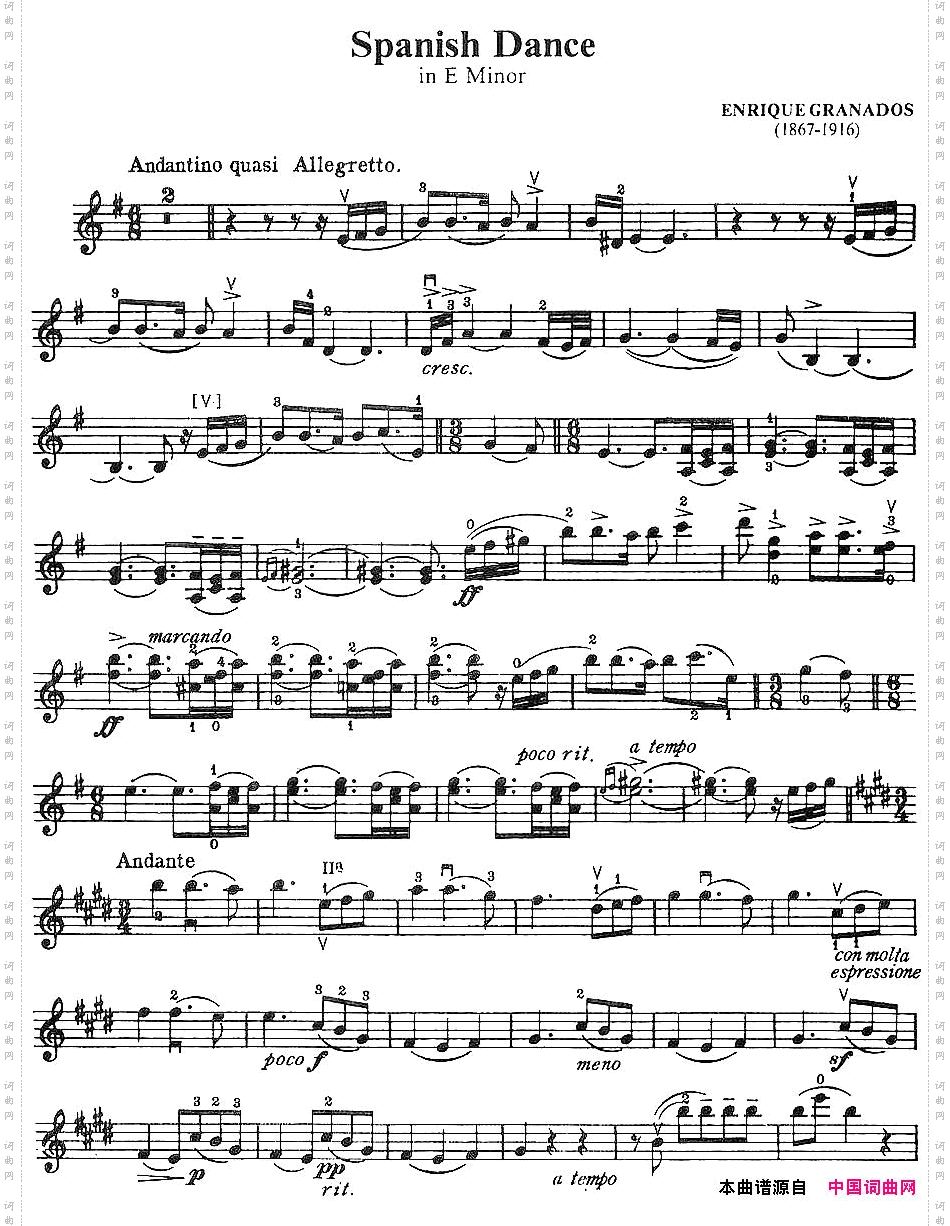 Spanish Dance in EMinor E小调西班牙舞曲第五号
