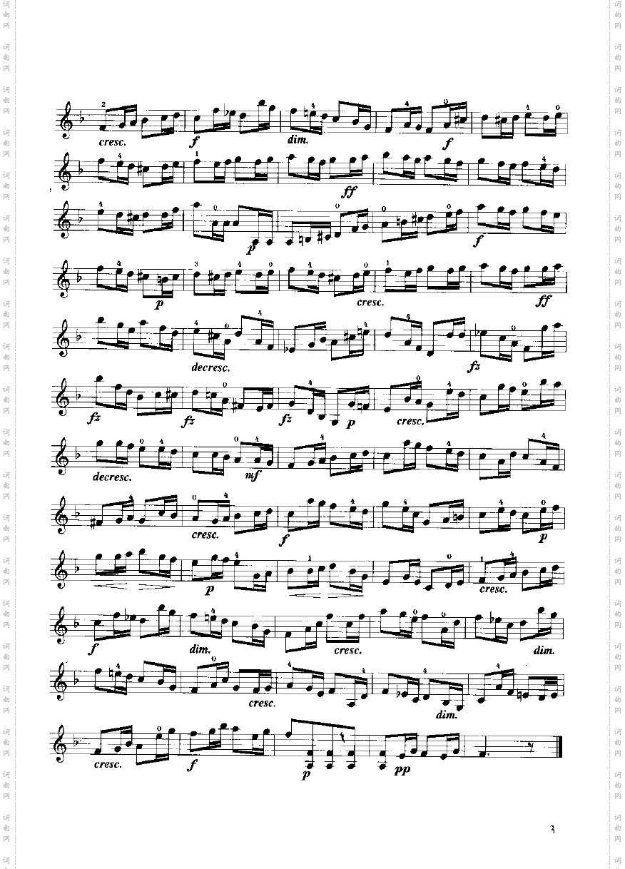 开塞小提琴练习曲36首弦乐类小提琴1-20