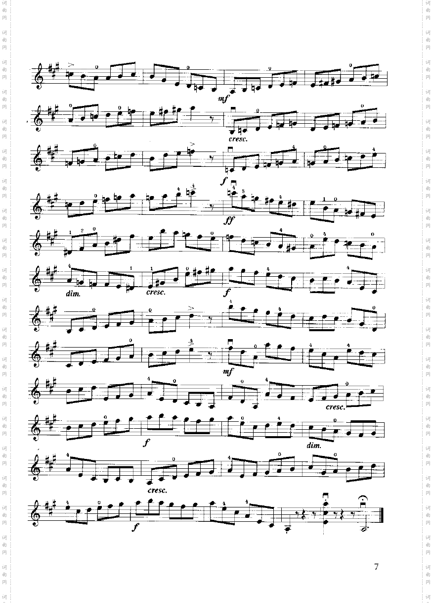 开塞小提琴练习曲36首弦乐类小提琴1-20