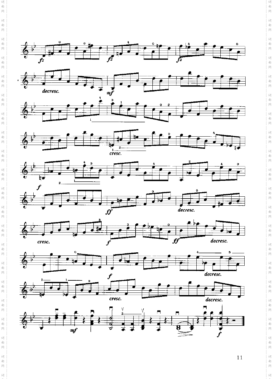 开塞小提琴练习曲36首弦乐类小提琴1-20