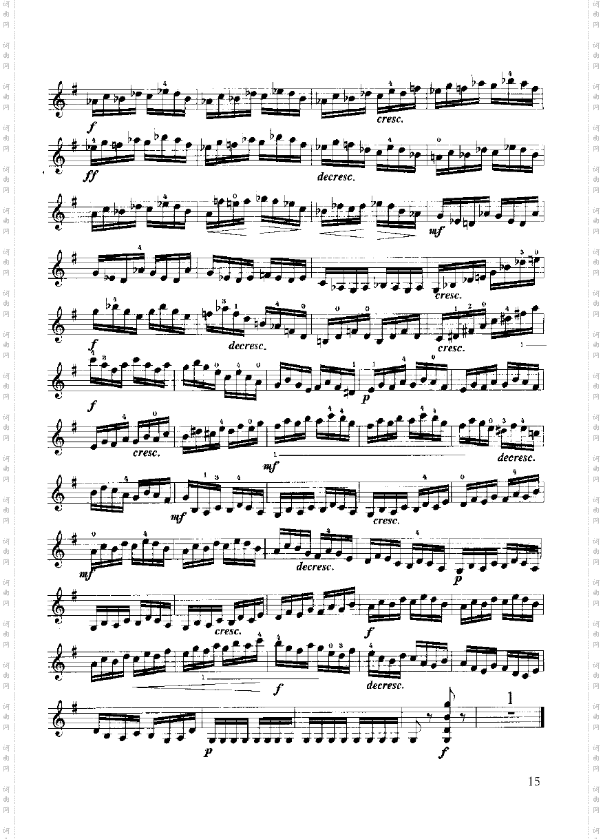 开塞小提琴练习曲36首弦乐类小提琴1-20