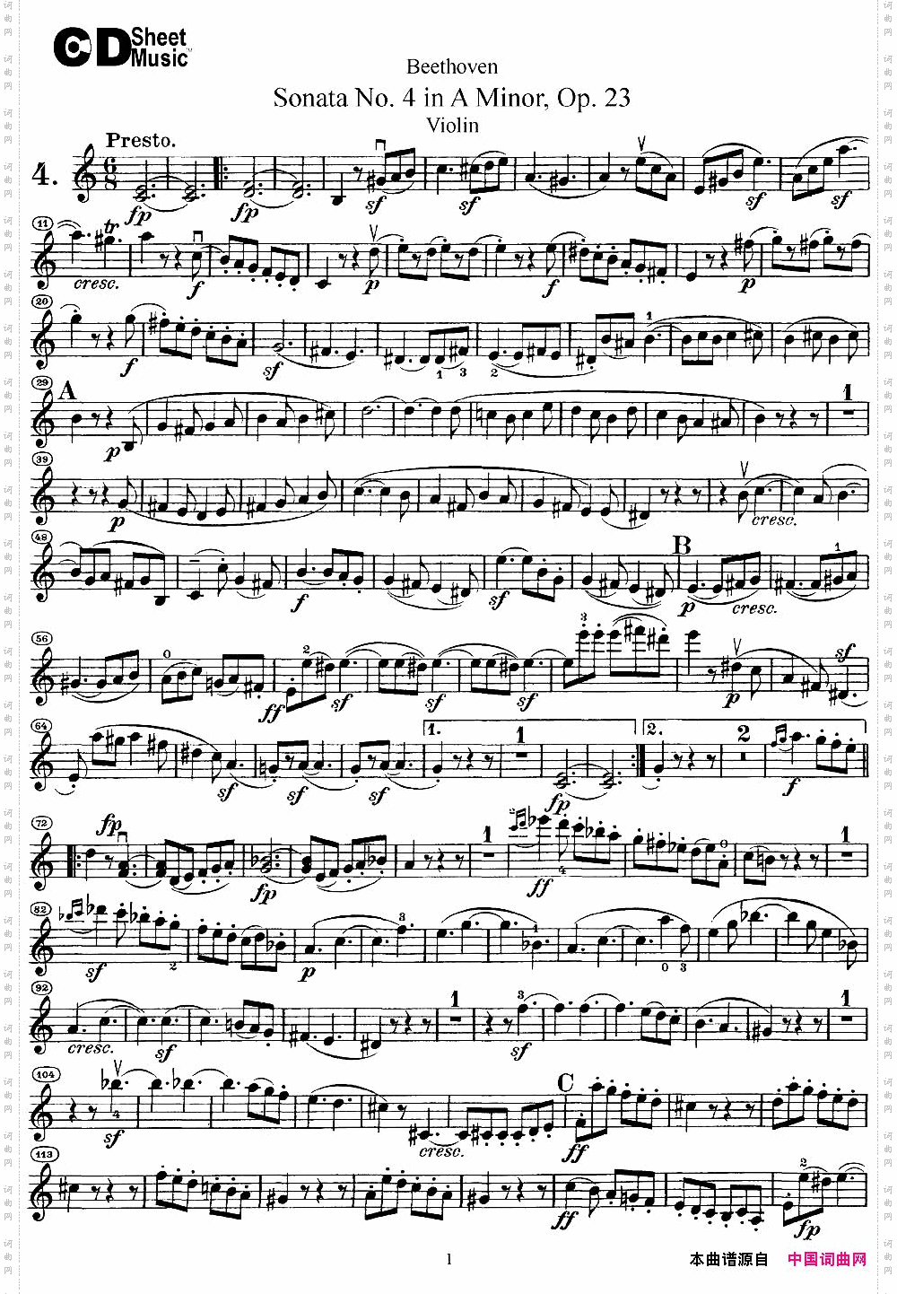 ViolinSonataNo.4inAMinorOp.23