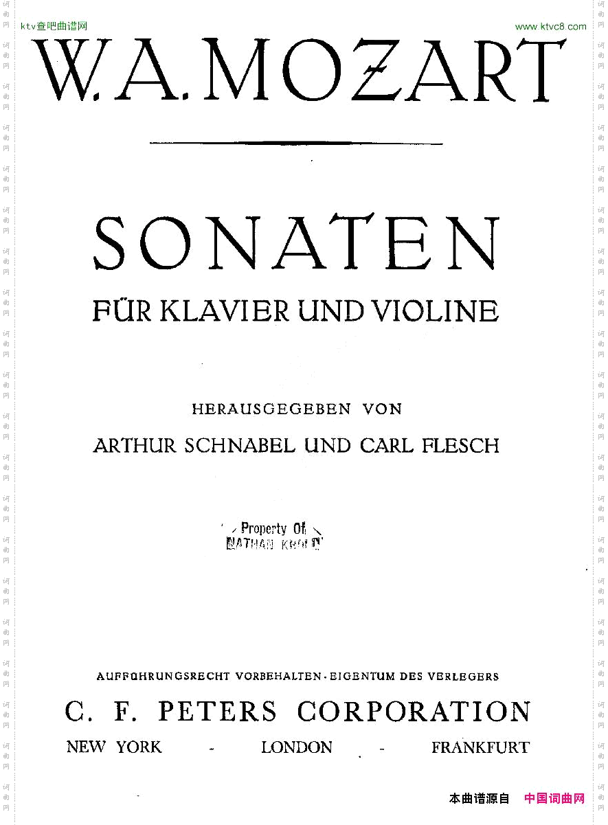 Mozart-ViolinSonataNo.1,KV.305第一小提琴奏鸣曲