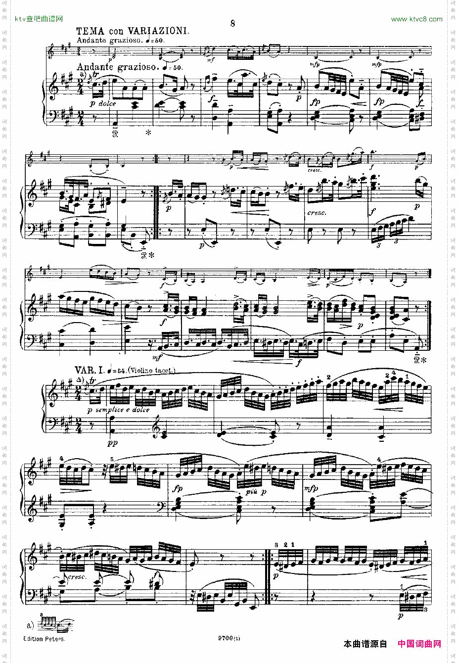 Mozart-ViolinSonataNo.1,KV.305第一小提琴奏鸣曲