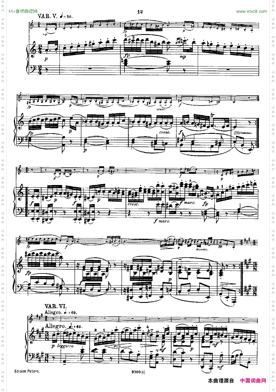 Mozart-ViolinSonataNo.1,KV.305第一小提琴奏鸣曲