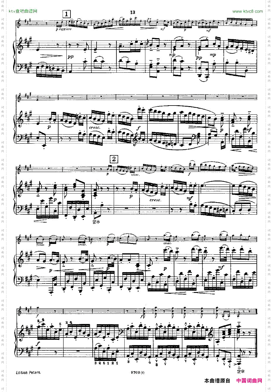 Mozart-ViolinSonataNo.1,KV.305第一小提琴奏鸣曲
