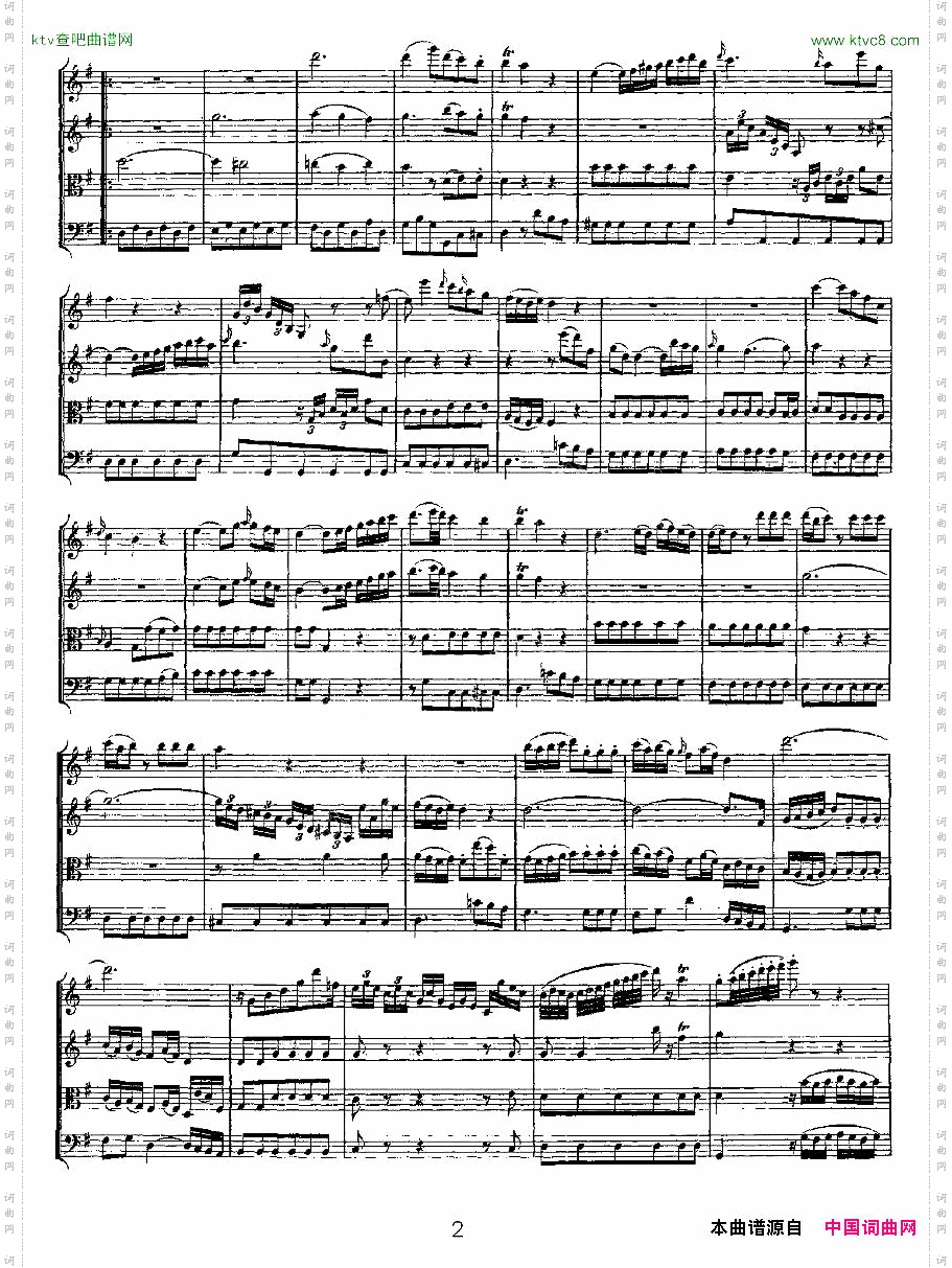 QuartetNo.1inGMajor,K.80G大调第一弦乐四重奏