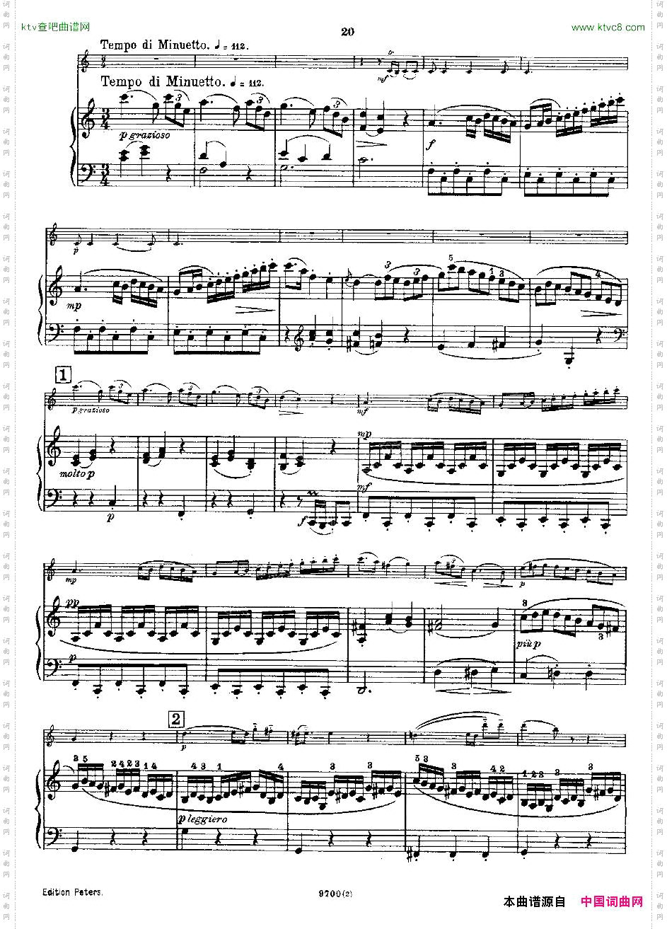 Mozart-ViolinSonataNo.2,KV.303第二小提琴奏鸣曲