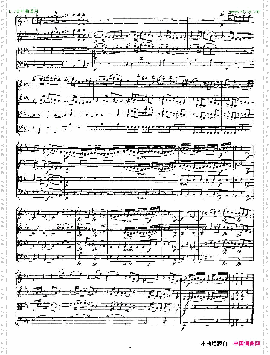 QuartetNo.7inEbMajor,K.160降E大调第七弦乐四重奏