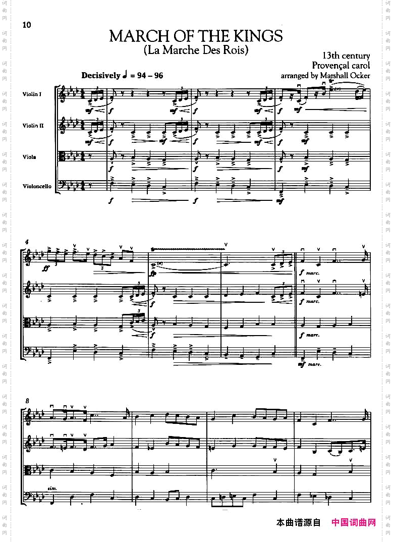 MARCHOFTHEKINGS圣诞音乐、弦乐四重奏_MARCH OF THE KINGS圣诞音乐、弦乐四重奏