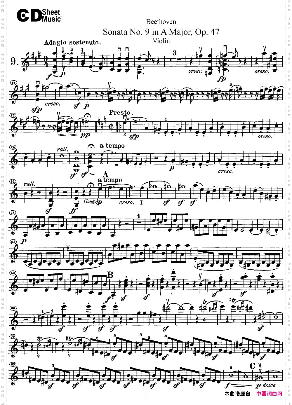 ViolinSonataNo.9inAMajorOp.47