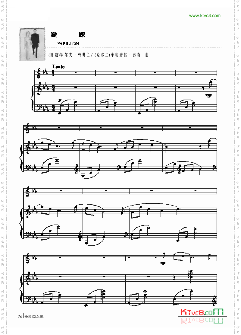 蝴蝶-钢伴谱弦乐类小提琴