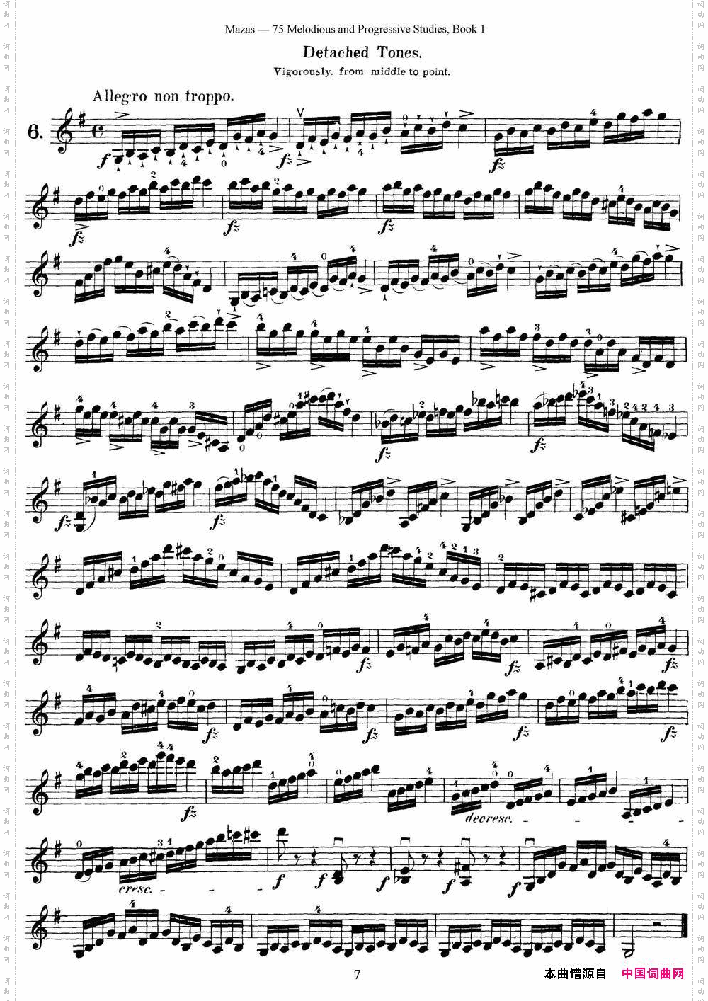 马扎斯小提琴练习曲Op.36第一册特殊练习曲6_马扎斯小提琴练习曲 Op.36 第一册 特殊练习曲6