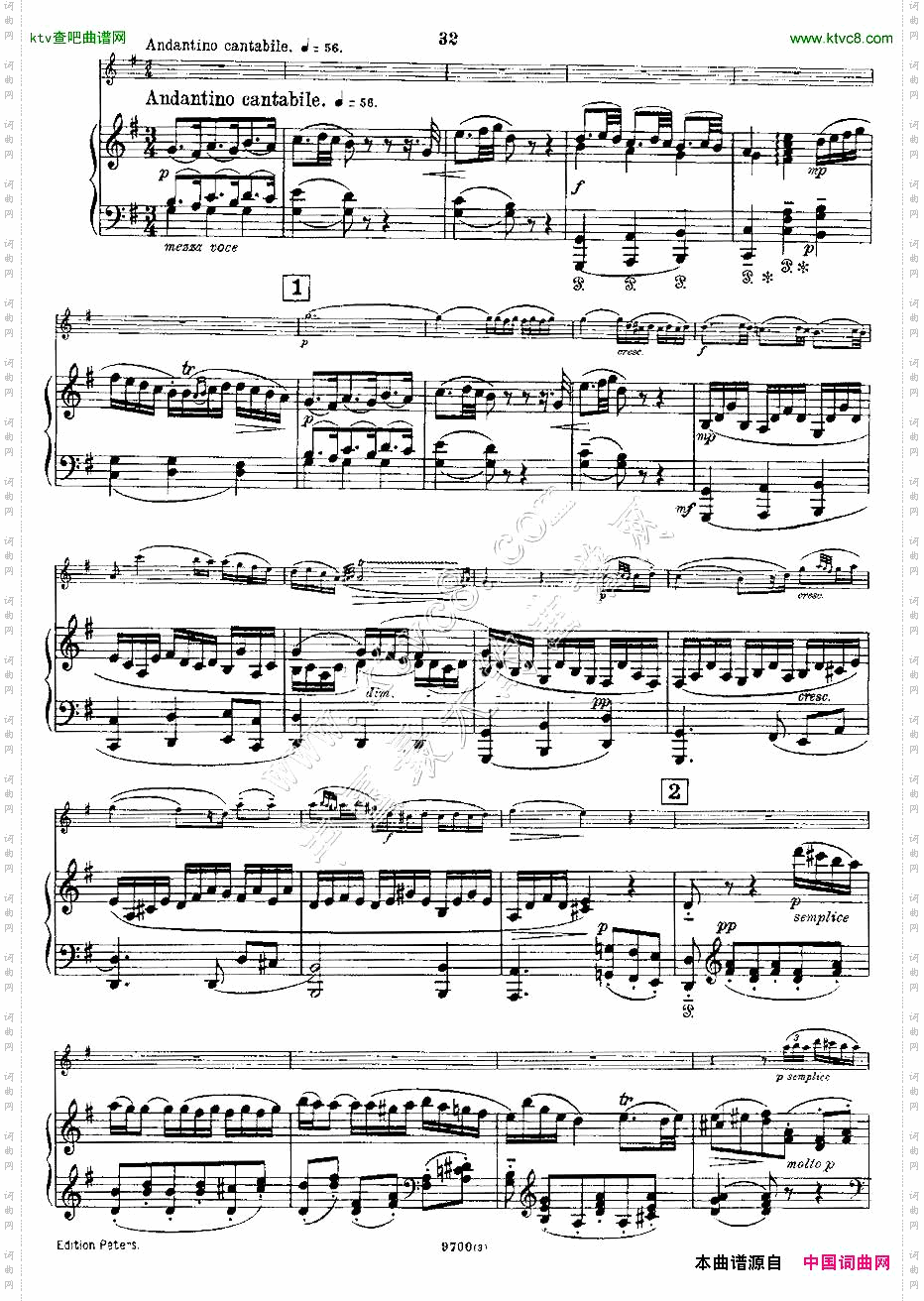 Mozart-ViolinSonataNo.3,KV.306第三小提琴奏鸣曲