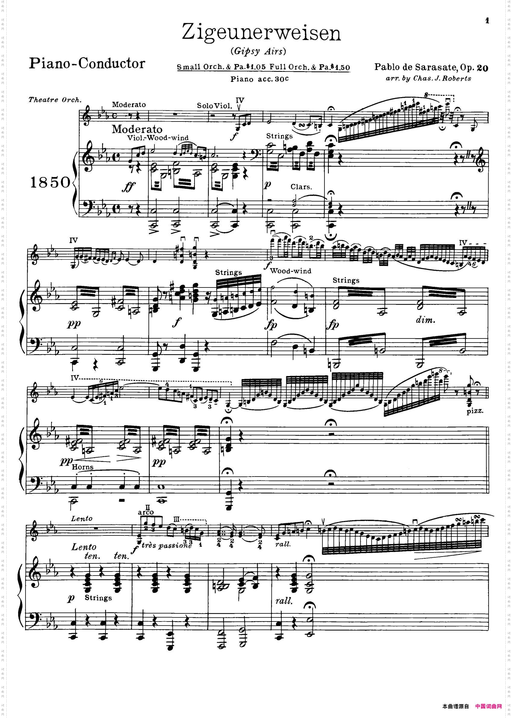 ZigeunerweisenGipsyAirs小提琴+钢琴伴奏_ZigeunerweisenGipsy Airs小提琴+钢琴伴奏