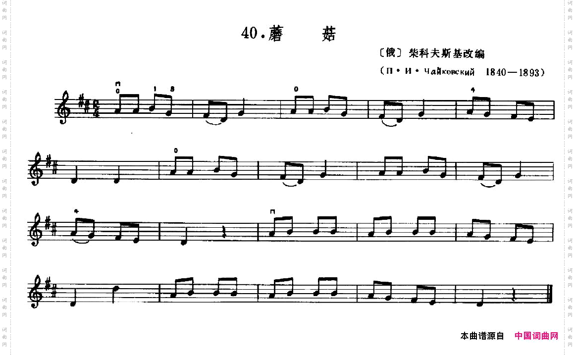 学琴之路练习曲40、蘑菇