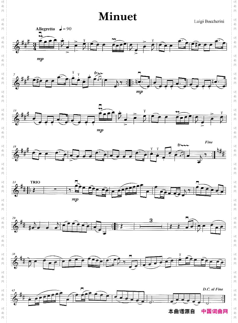 MINUET小步舞曲