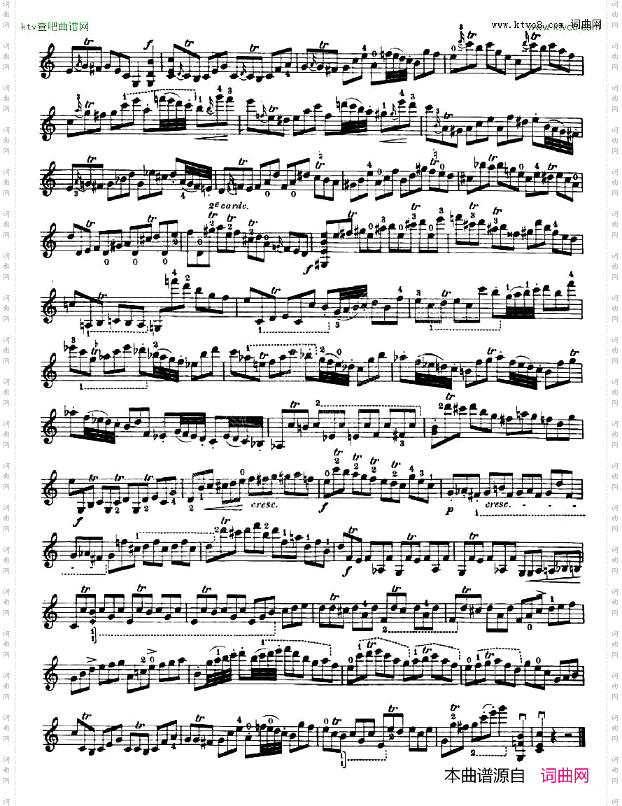 24首小提琴练习曲之1