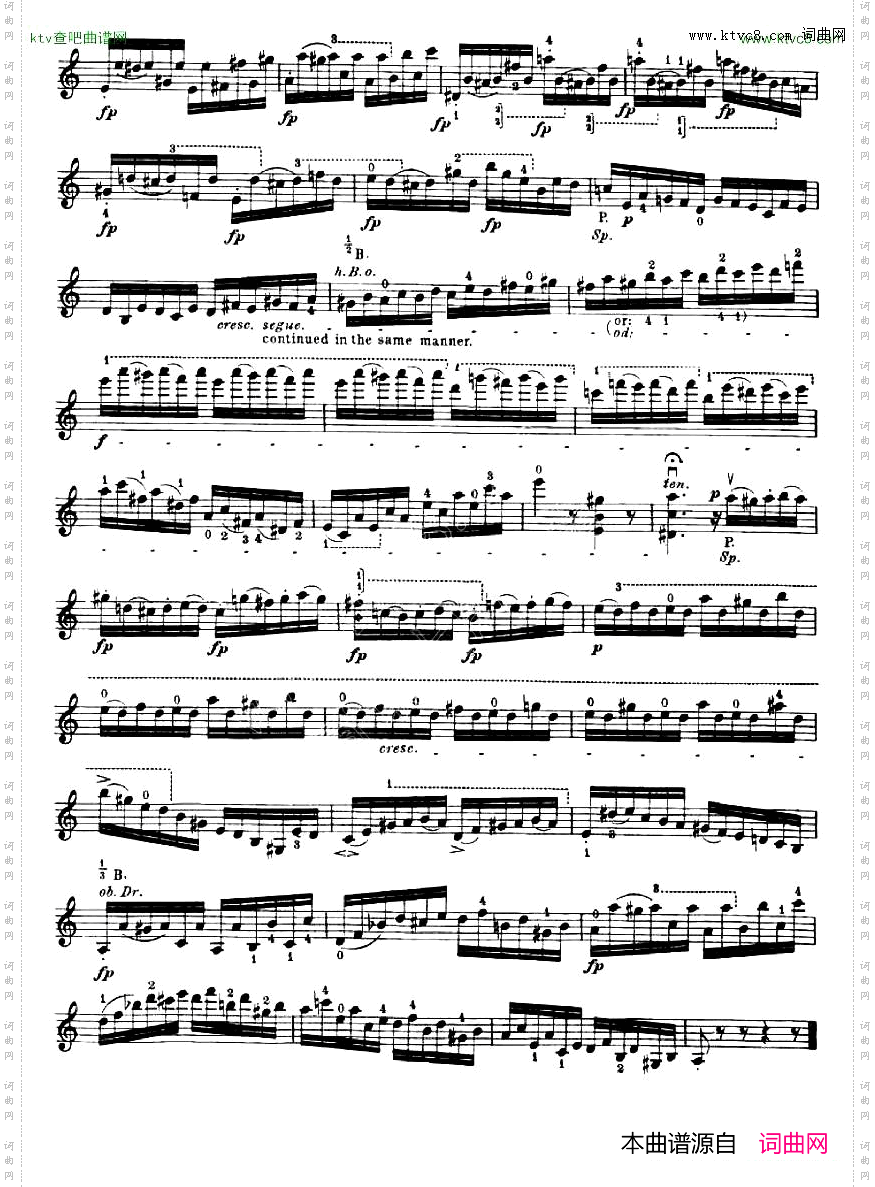 24首小提琴练习曲之2