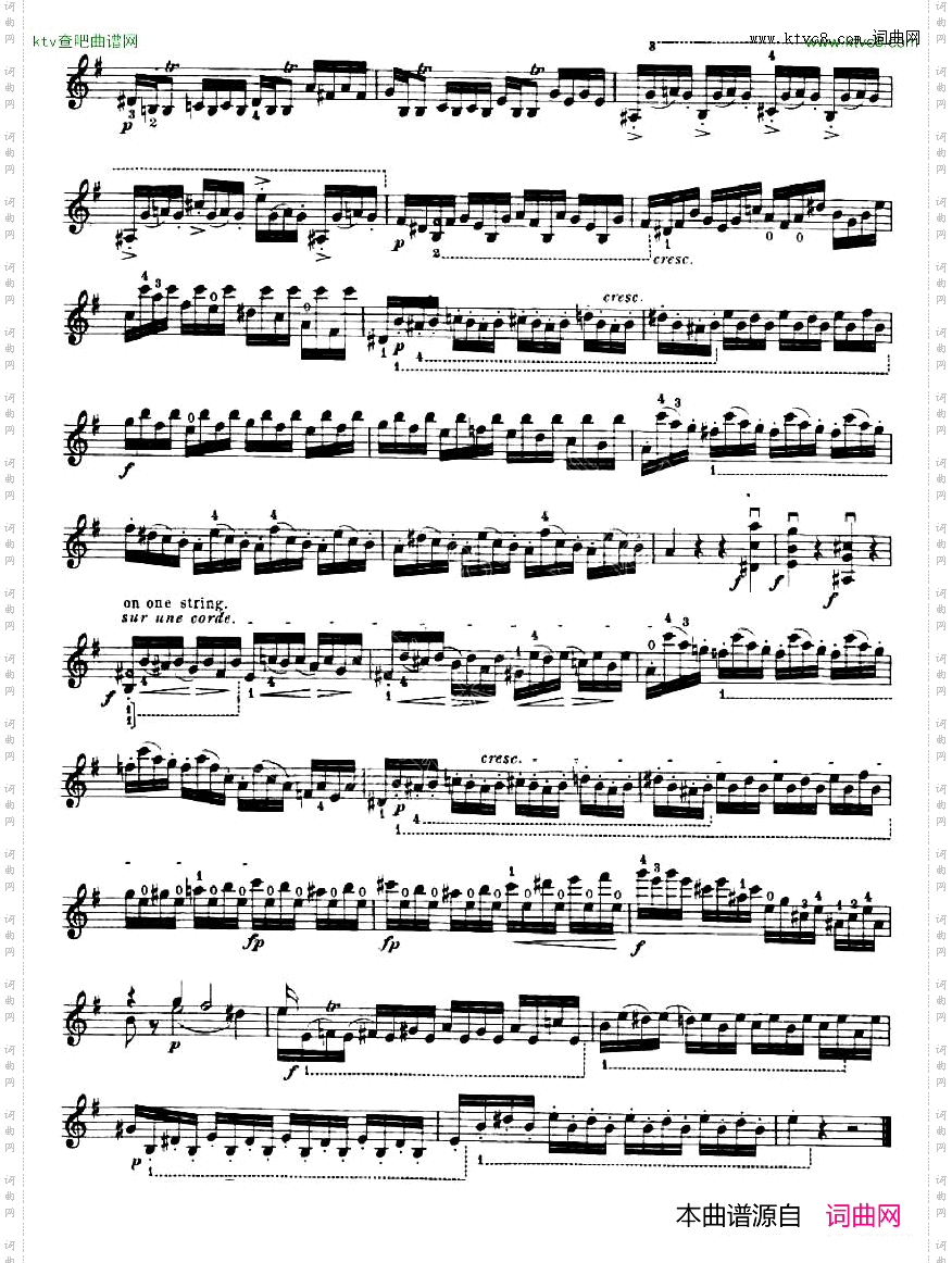 24首小提琴练习曲之4