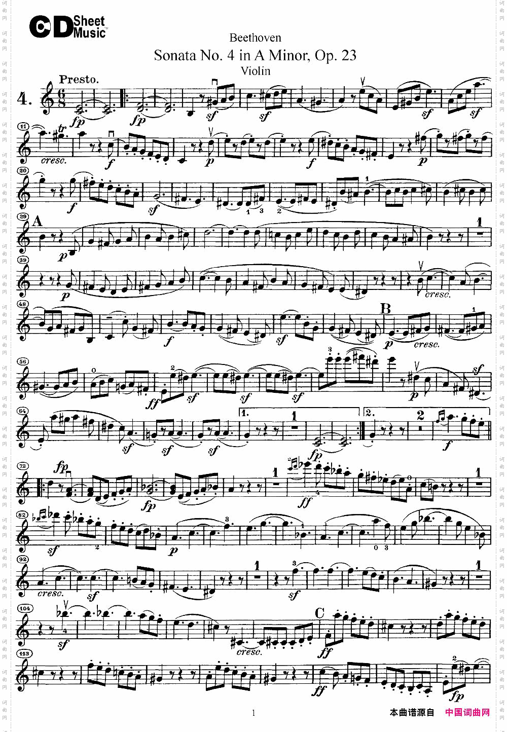 ViolinSonataNo.4inAMinorOp.23