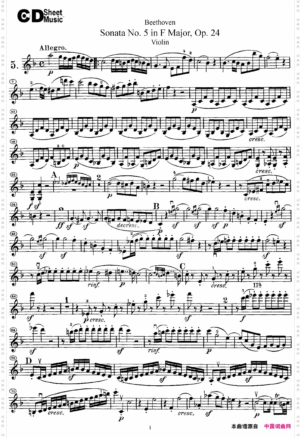 ViolinSonataNo.5inFMajorOp.24