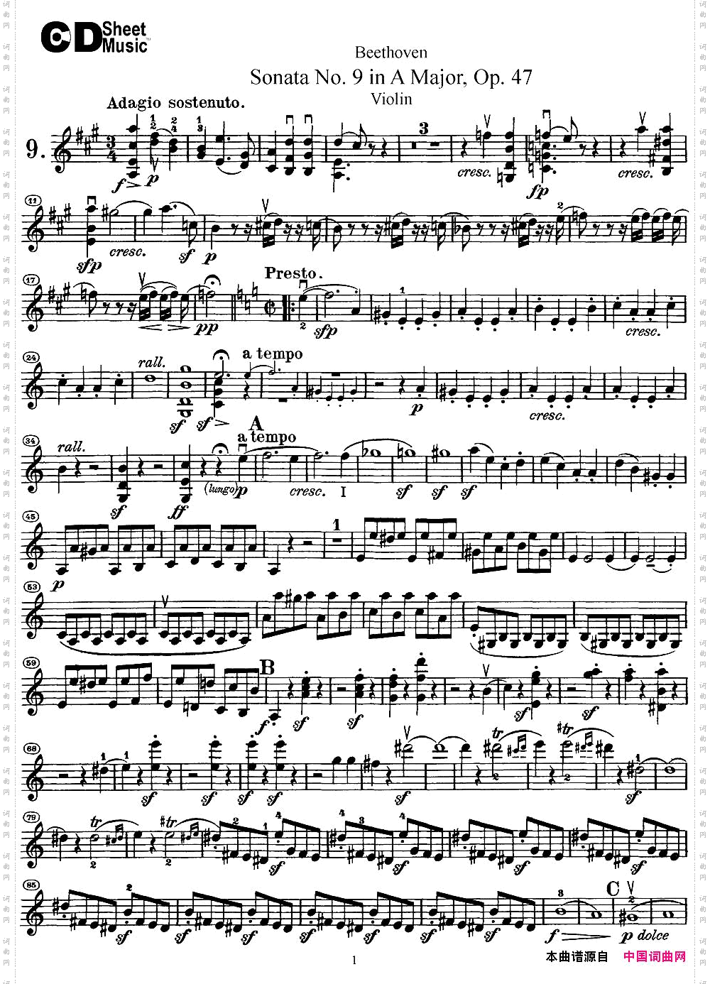 ViolinSonataNo.9inAMajorOp.47