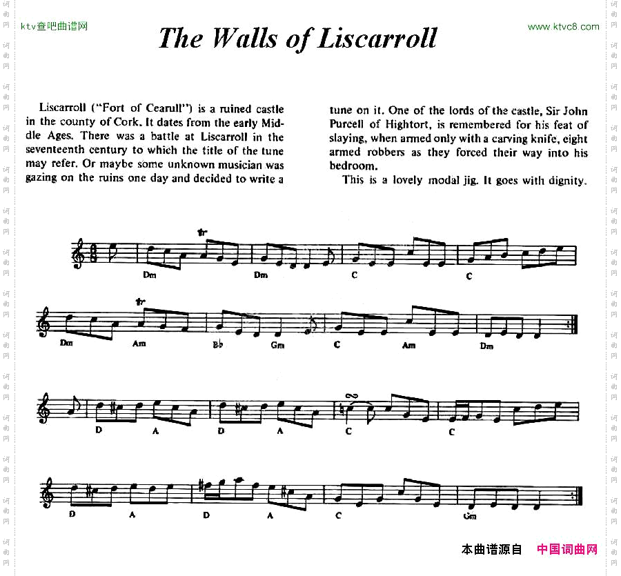 TheWallsofLiscarroll爱尔兰民歌