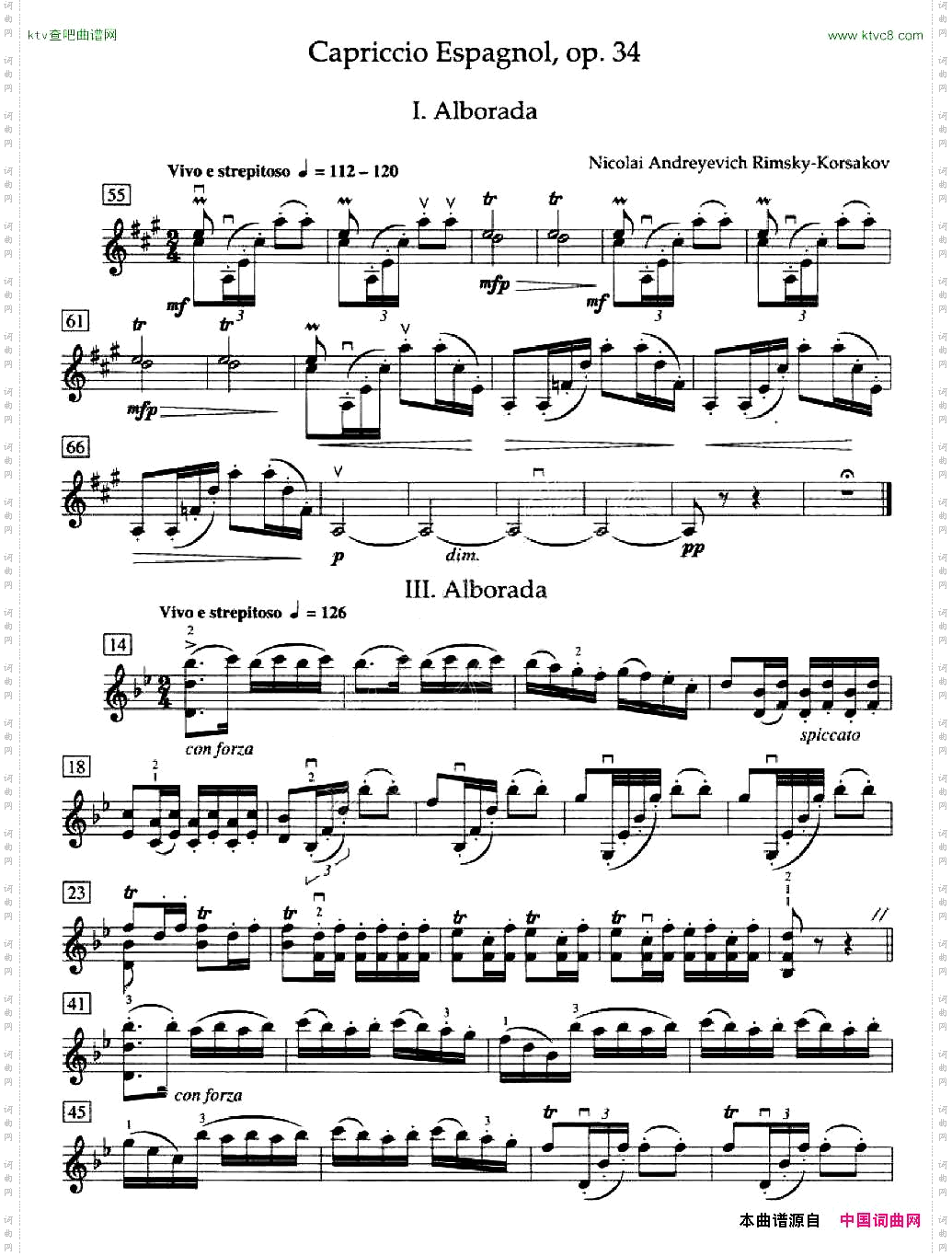 里姆斯基-柯萨科夫-CapriccioEspangolOp.34