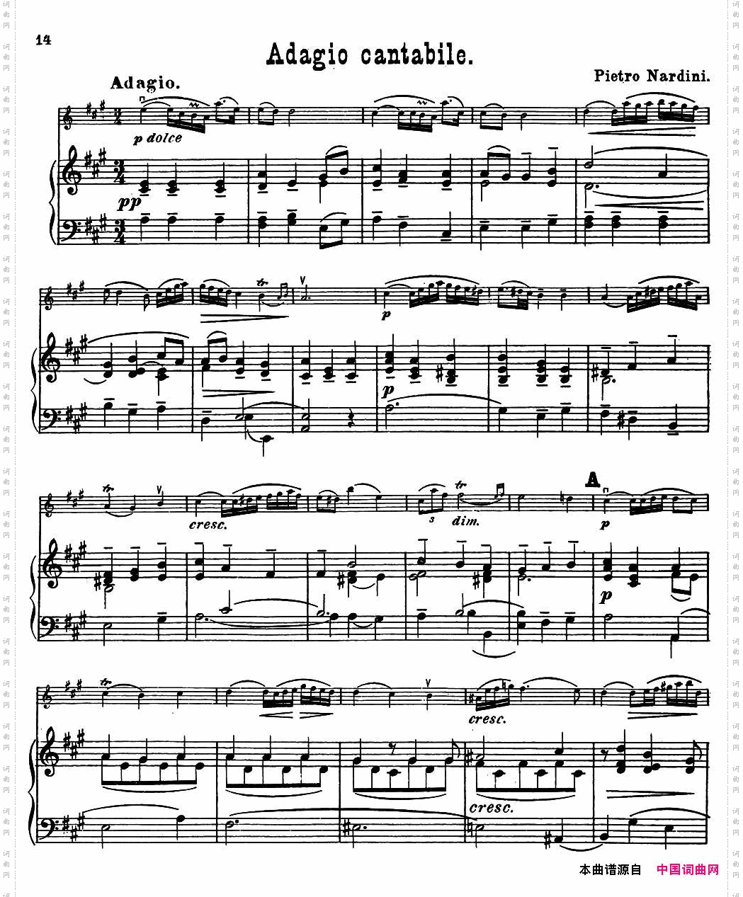 Adagiocantabile小提琴+钢琴伴奏_Adagio cantabile小提琴+钢琴伴奏