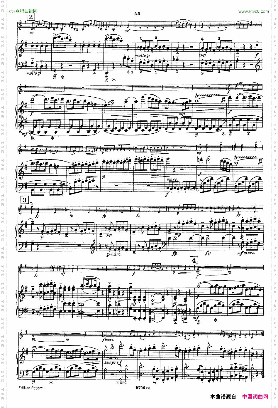 Mozart-ViolinSonataNo.4,KV.304第四小提琴奏鸣曲