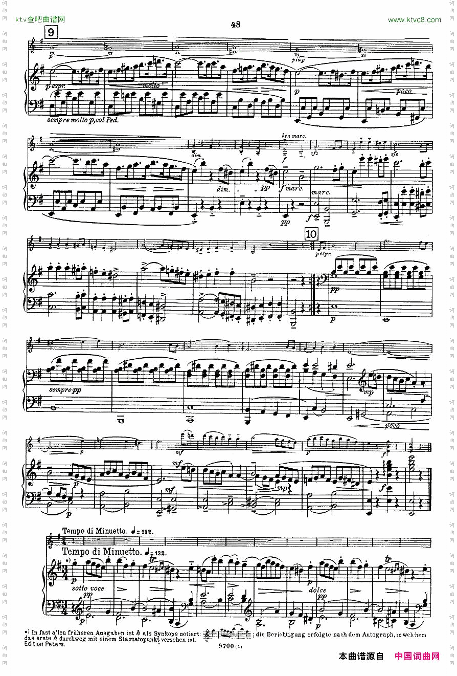 Mozart-ViolinSonataNo.4,KV.304第四小提琴奏鸣曲