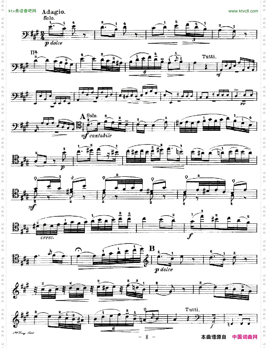 J.HaydnConcertoinDMajor海顿D大调大提琴协奏曲大提琴谱