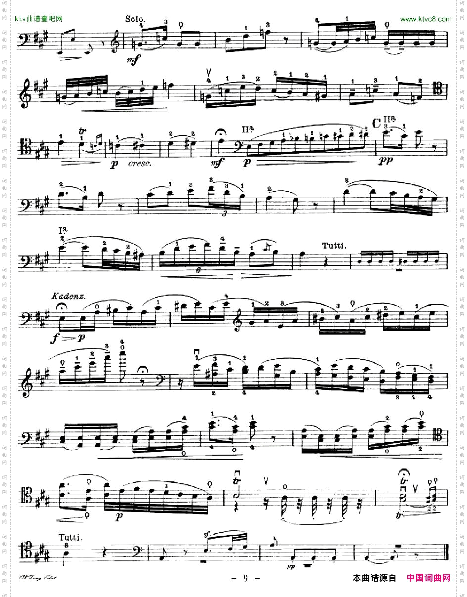 J.HaydnConcertoinDMajor海顿D大调大提琴协奏曲大提琴谱