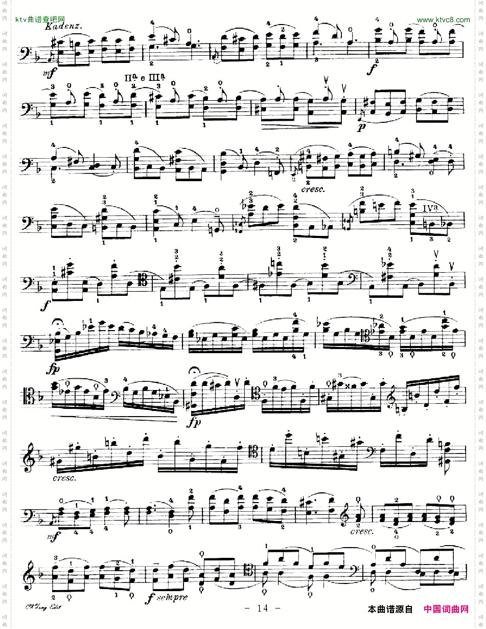 J.HaydnConcertoinDMajor海顿D大调大提琴协奏曲大提琴谱