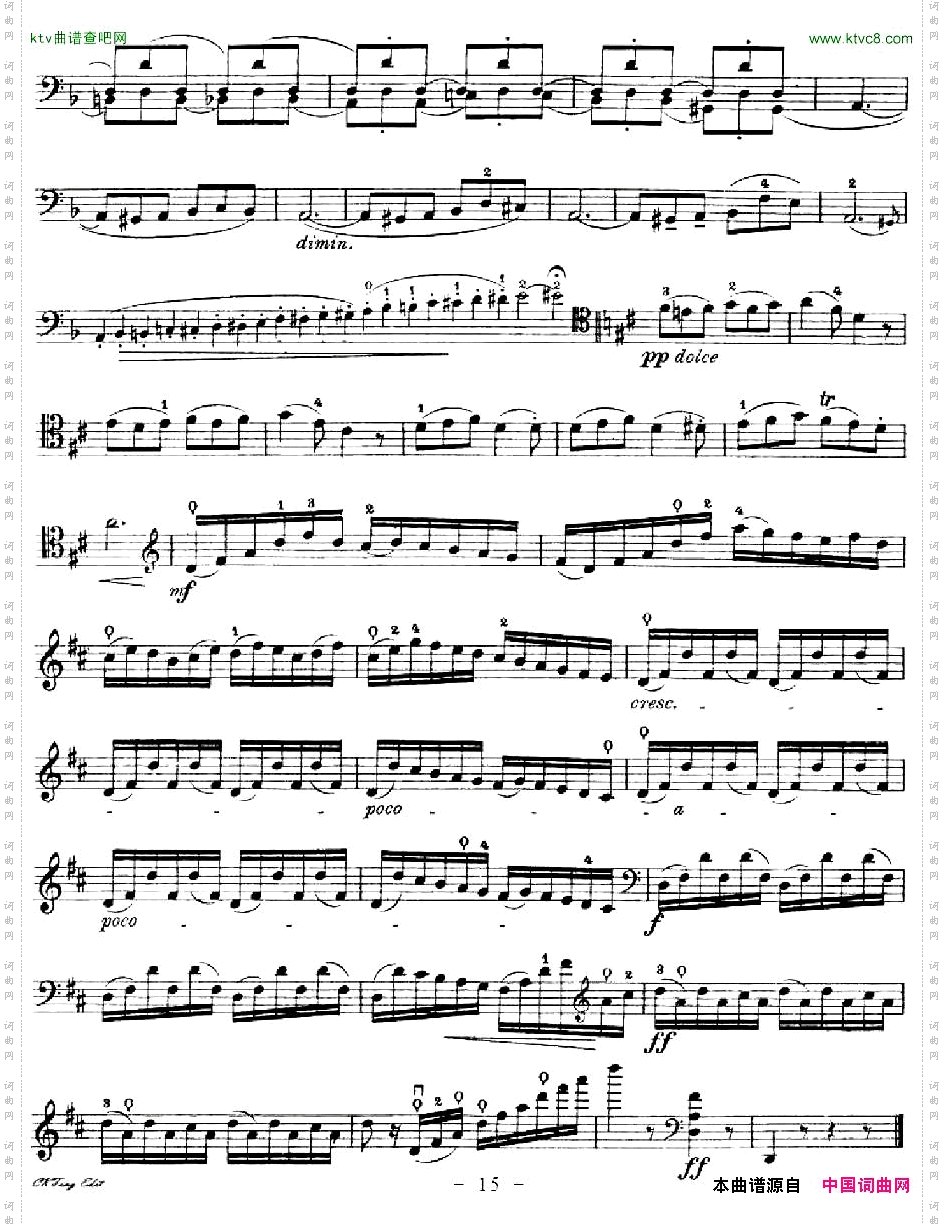 J.HaydnConcertoinDMajor海顿D大调大提琴协奏曲大提琴谱