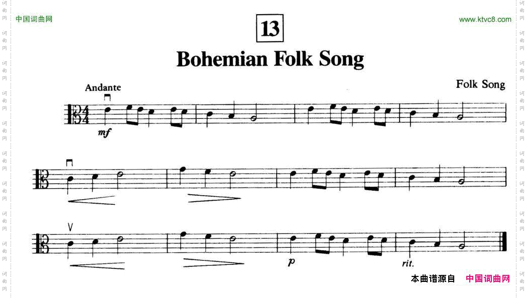 BohemianFolkSong中提琴_Bohemian Folk Song中提琴