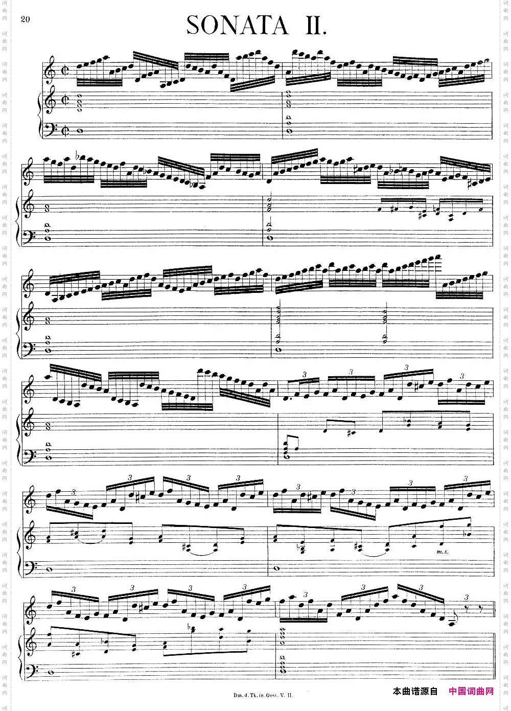 BiberViolinSonataII小提琴+钢琴伴奏_Biber Violin Sonata II小提琴+钢琴伴奏
