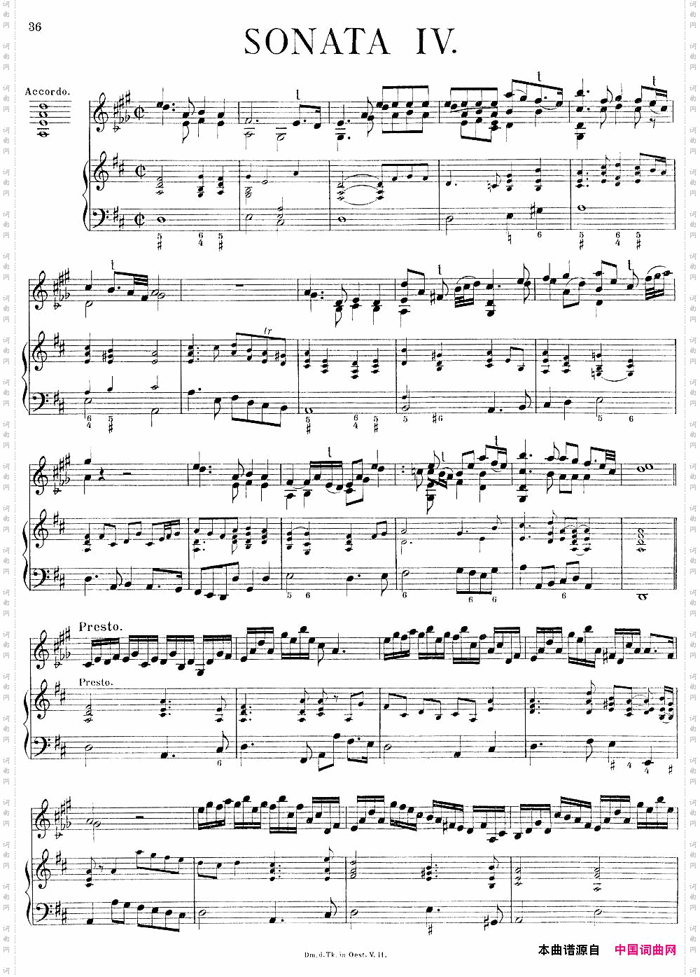 BiberViolinSonataIV小提琴+钢琴伴奏_Biber Violin Sonata IV小提琴+钢琴伴奏