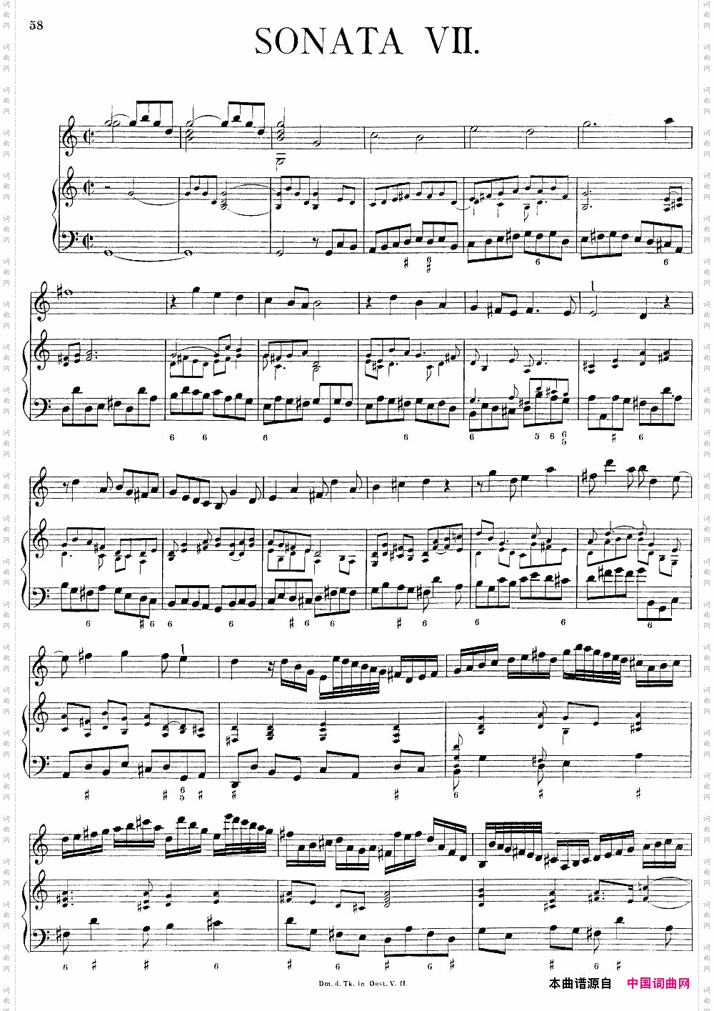 BiberViolinSonataVII小提琴+钢琴伴奏_Biber Violin Sonata VII小提琴+钢琴伴奏