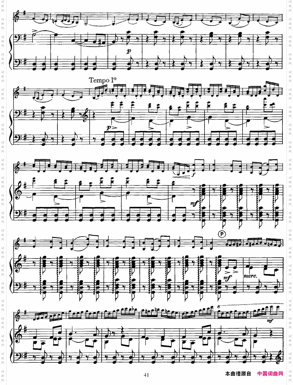 ConcertoinDMajorOp.35小提琴+钢琴伴奏、P41-49_Concerto in D Major Op.35小提琴+钢琴伴奏、P41-49