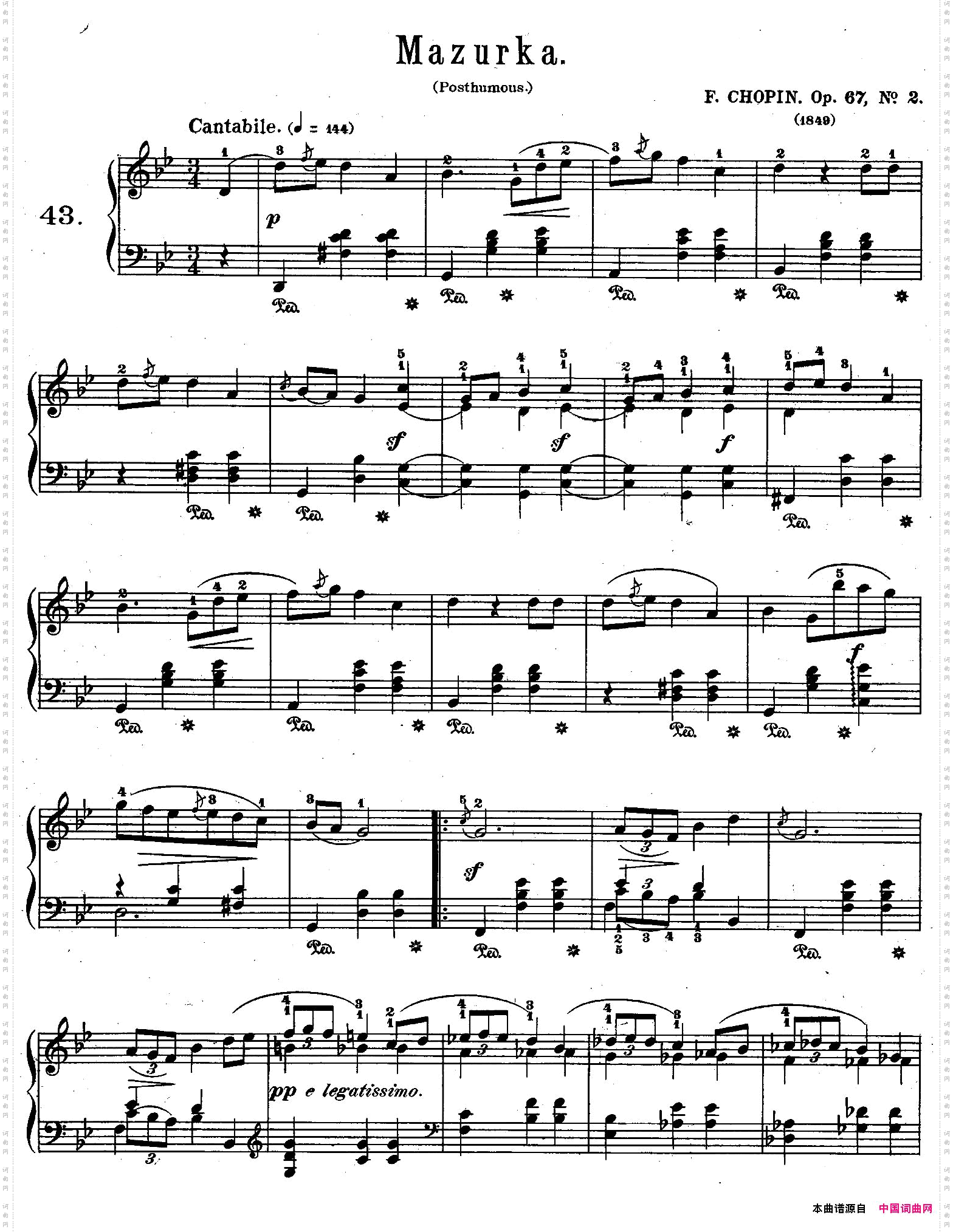 QuatreMazurkasOp.67Op.24首玛祖卡舞曲·2_Quatre Mazurkas Op.67 Op.24首玛祖卡舞曲·2
