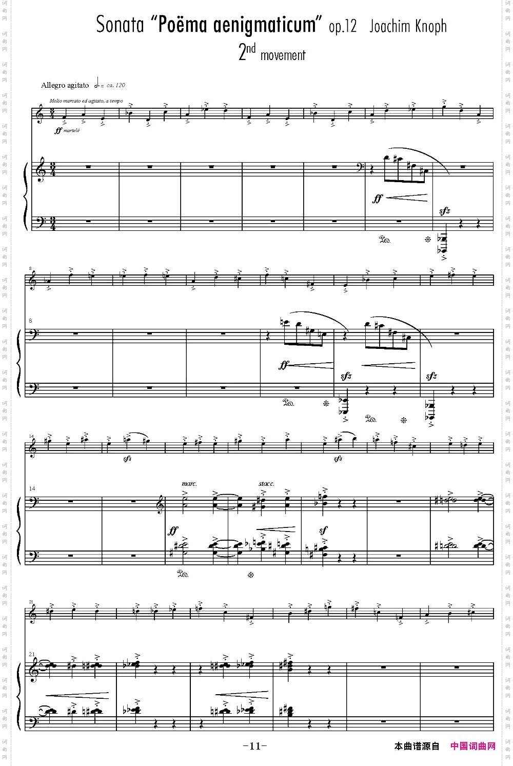 SonataPoemaaenigmaticum小提琴+钢琴伴奏、2ndmovement_Sonata Poema aenigmaticum小提琴+钢琴伴奏、2nd movement
