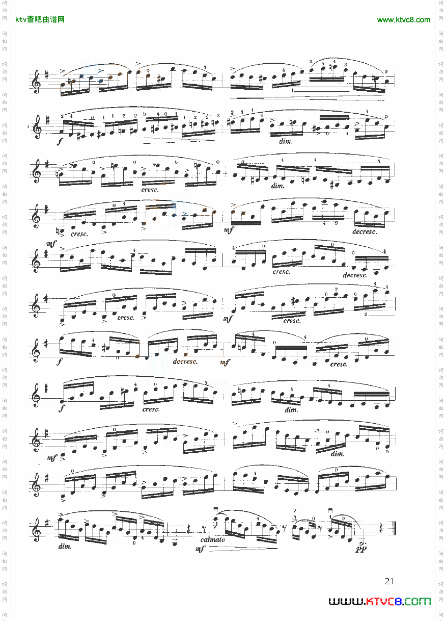 开塞小提琴练习曲36首弦乐类小提琴21-40